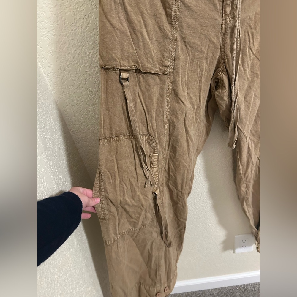 FREE PEOPLE One Step Ahead Parachute Pants Cargo Pants - Neutral - Size L Large - Picture 6 of 9